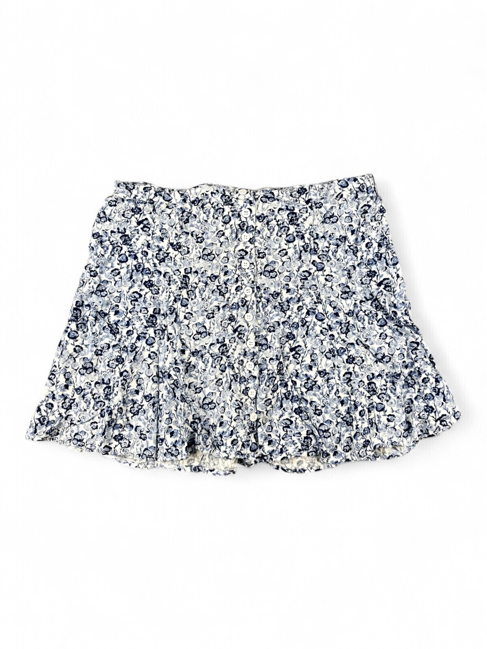 Japna Blue Floral Button-Front Midi Skirt S